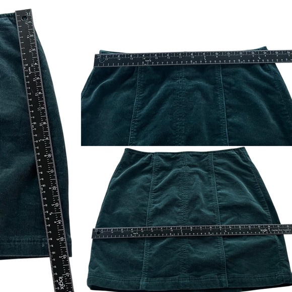 Pacsun Los Angeles Women’s Sz 28 Forest Green Soft Corduroy High Rise Mini Skirt - Picture 4 of 16